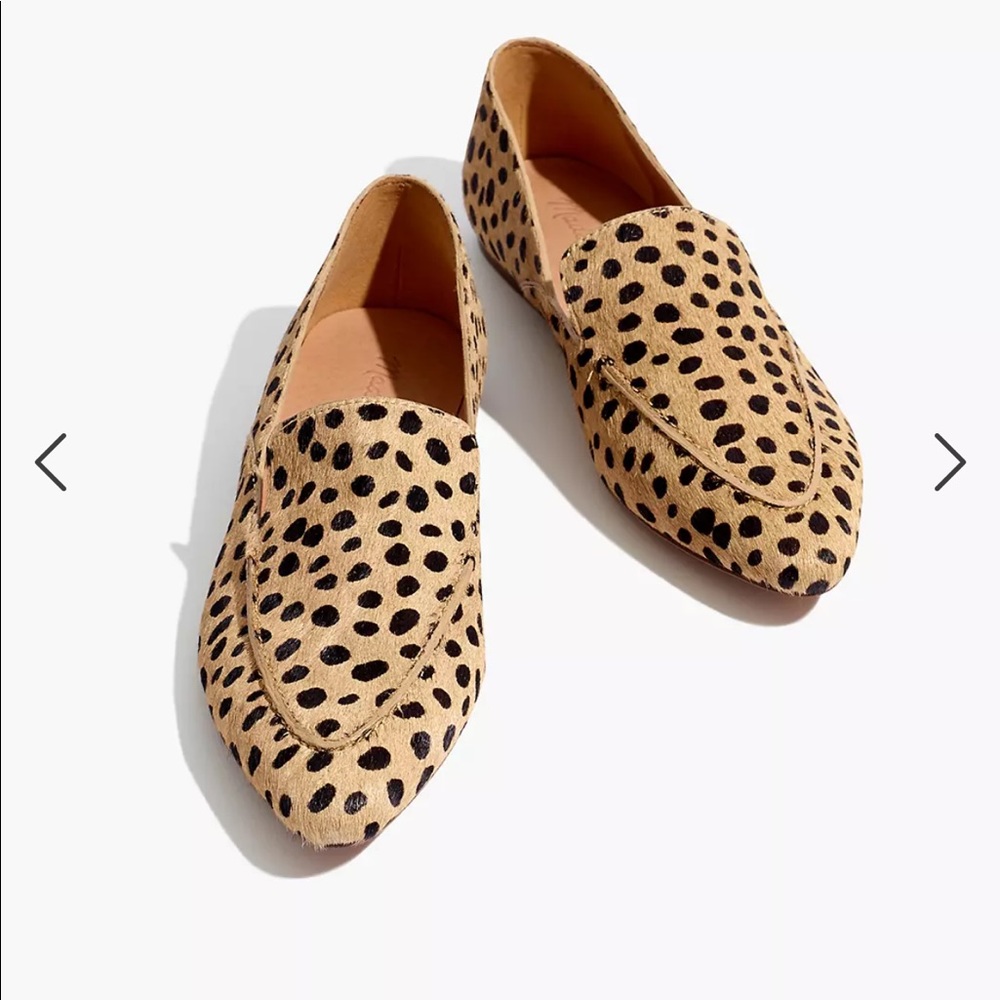 Madewell The Francis skimmer in Dotted calf fur.